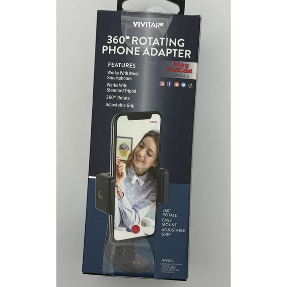 Vivitar 360 Degree Rotating Phone Adapter for Standard Tripods New - Picture 4 of 11